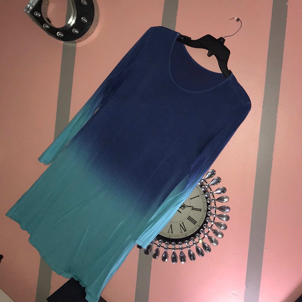 Ombrè blue colored dress